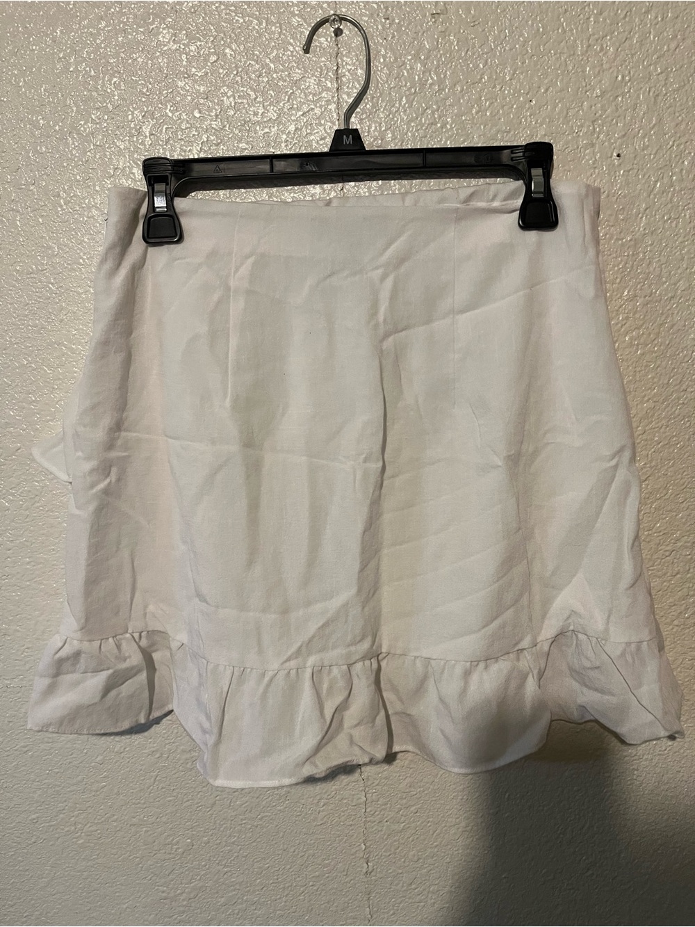 Express White Ruffle Wrap-Style Mini Skirt - Picture 2 of 2